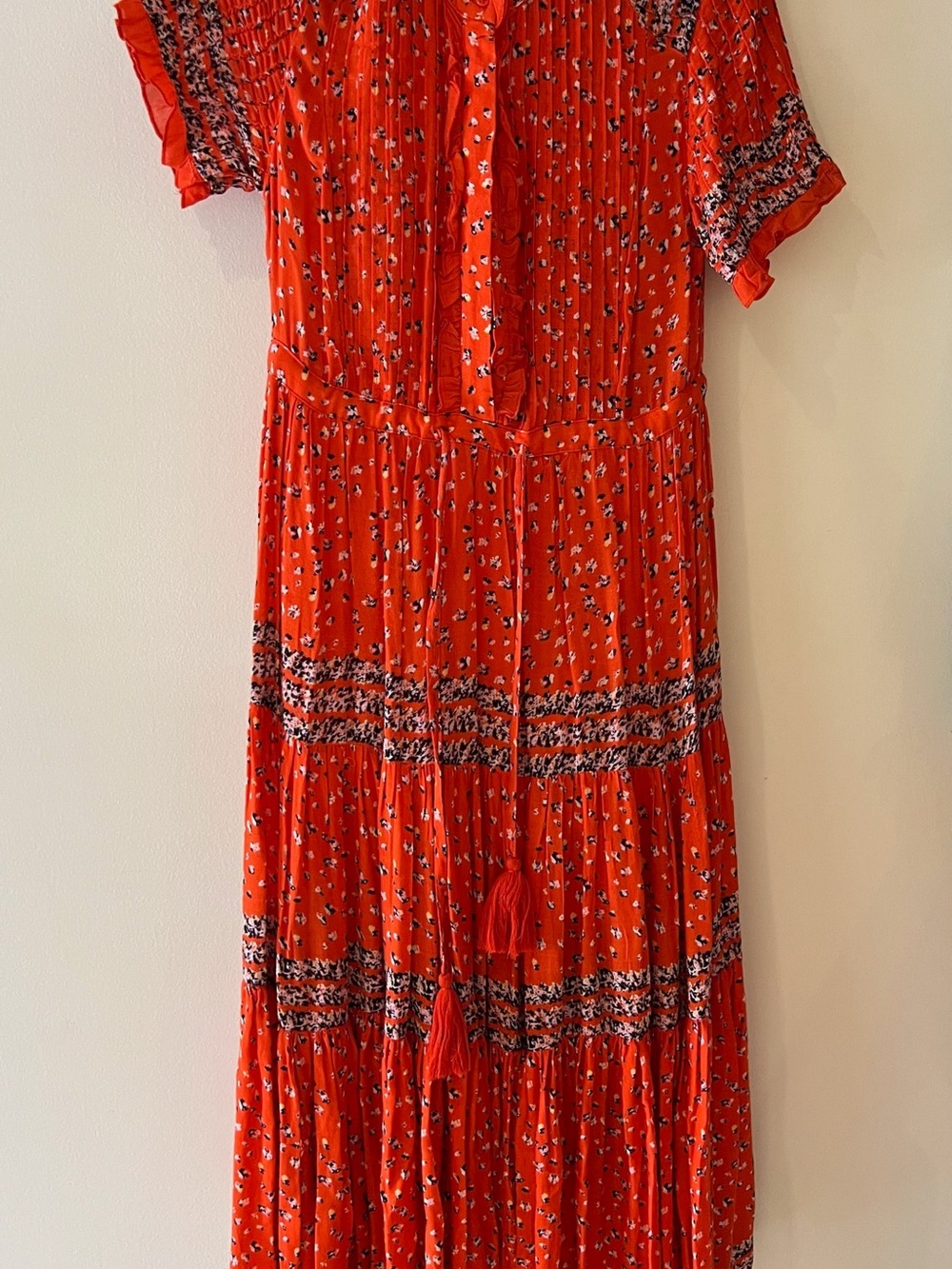Free People Red Floral Midi Dress - Picture 3 of 5